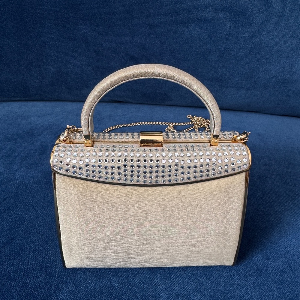 St. John Vintage‎ Mini top Handle Gold Evening Bag . - Picture 8 of 12